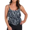 Maxine: Brushstroke Double Tiered Tankini Top