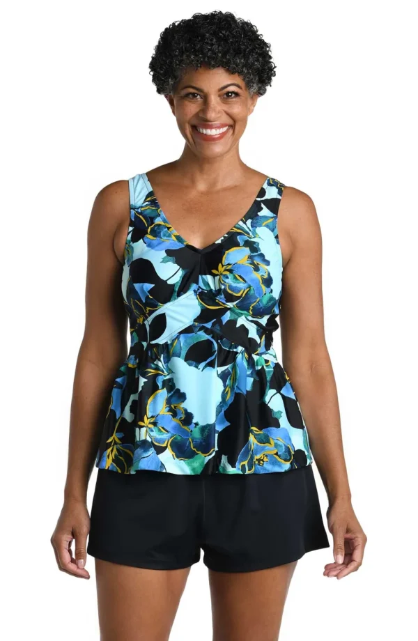 Maxine: Moonlit Garden Empire Tankini Top
