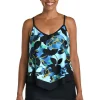 Maxine: Moonlit Garden Flutter Tankini Top