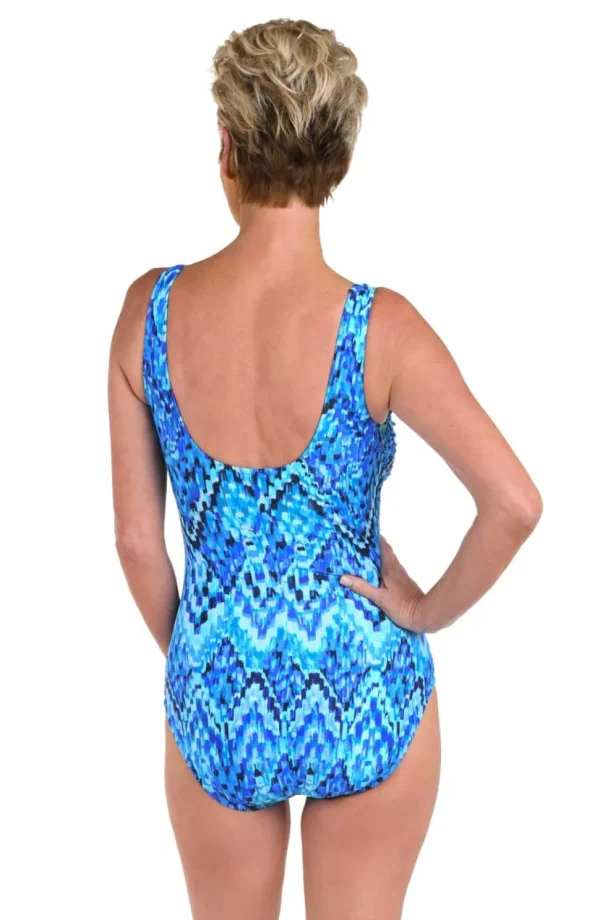 Maxine: One Piece Artisan Ikat Side Shirred Mio Swmsuit