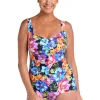 Maxine: One Piece Botanic Garden Shirred Front Girl Leg