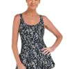 Maxine: One Piece Brushstroke Shimmer Princess Swimdress