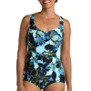 Maxine: One Piece Moonlit Garden Shirred Girl Leg