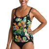 Maxine: One Piece Oahu Oasis Faux Tankini Swimsuit