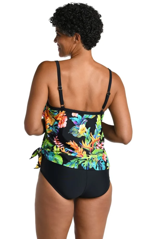 Maxine: One Piece Oahu Oasis Faux Tankini Swimsuit