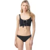 Michael Michael Kors: Sea Solids Lace Up Bralette Top