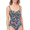 Profile: One Piece Flora D-Cup Shirred Front Mio Swimsuit