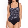 Reebok: One Piece Glass Cutter Scoop Neck Swimsuit