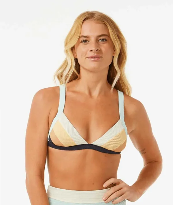 Rip Curl: Block Party Spliced Fixed Triangle Bikini Top