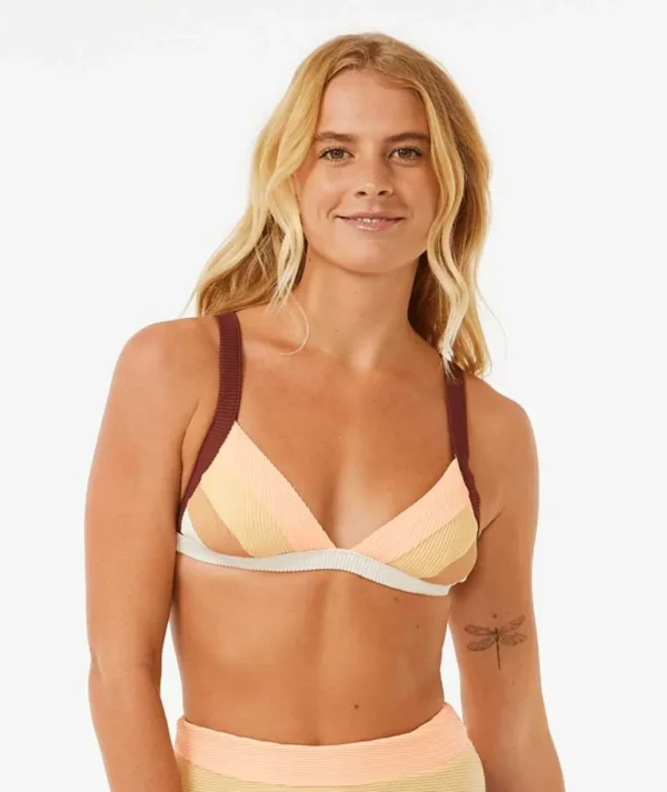Rip Curl: Block Party Spliced Fixed Triangle Bikini Top