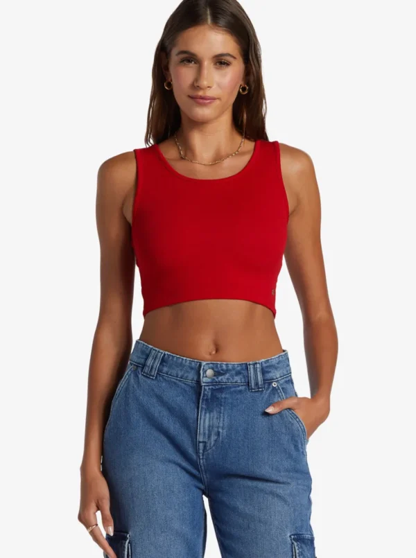 Roxy: Good Keepsake Solid Crop Top