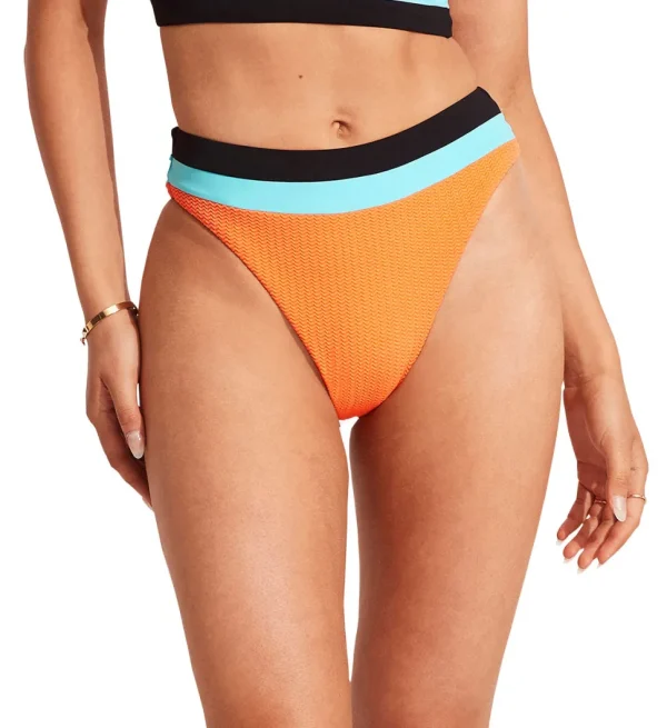 Seafolly: Slice Of Splice High Rise Bikini Bottom