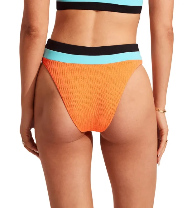 Seafolly: Slice Of Splice High Rise Bikini Bottom