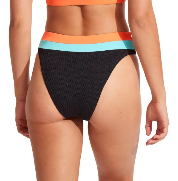 Seafolly: Slice Of Splice High Rise Bikini Bottom