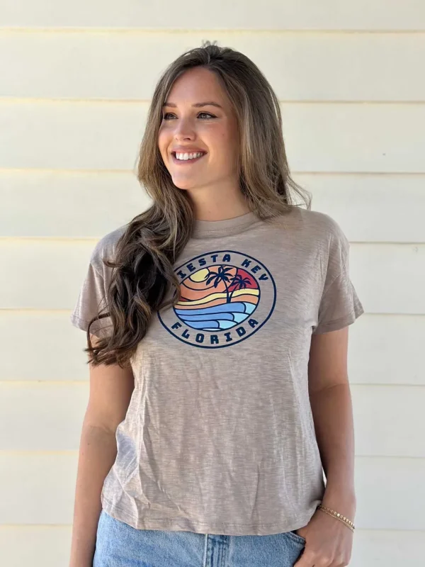 Techstyles: Women's Sunset Sessions Siesta Key Slub Crew T-Shirt