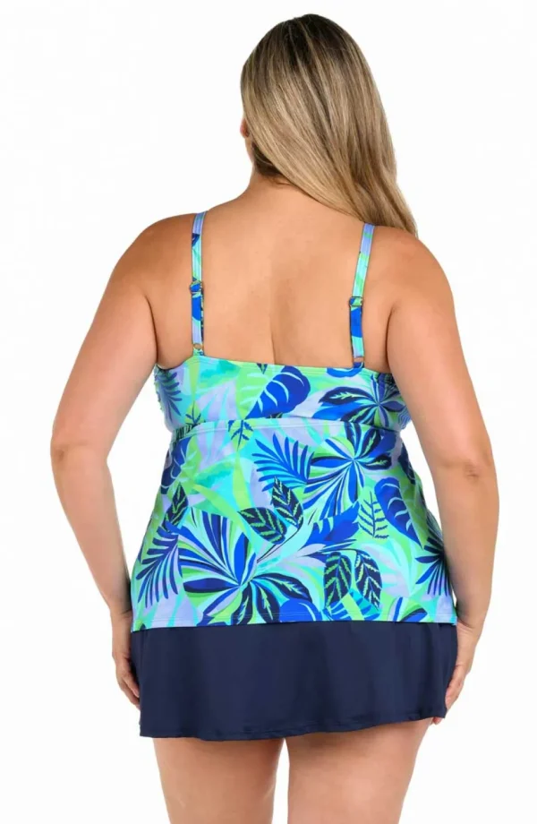 24th & Ocean: Aegean Strappy High Neck Tankini Top