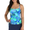 24th & Ocean: Aegean Tropics Side Shirred Tankini Top