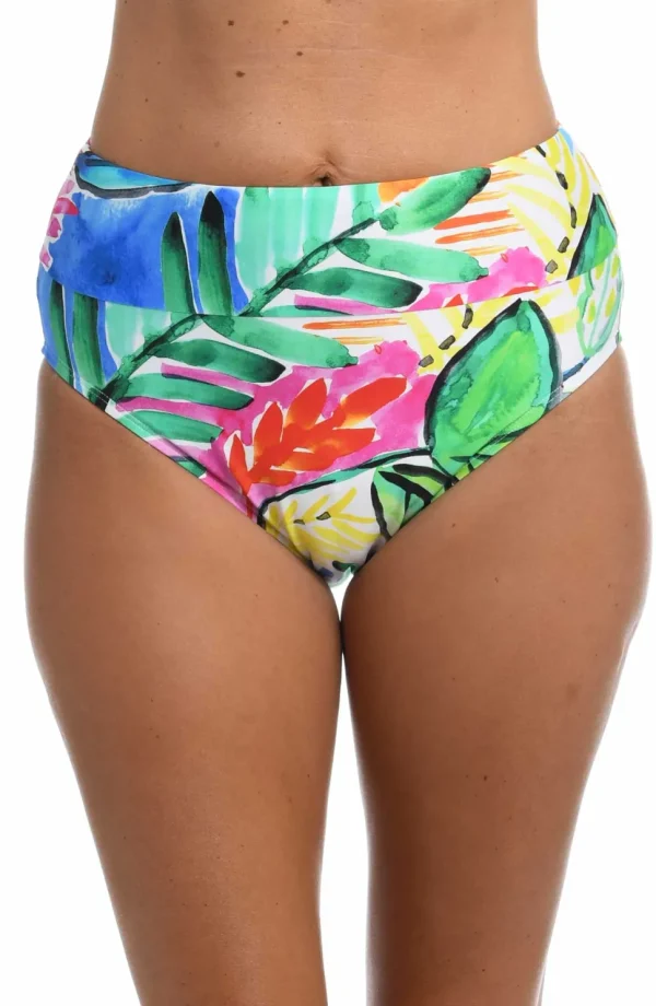 24Th & Ocean: Painted Garden Mid Waist Spliced Bottom