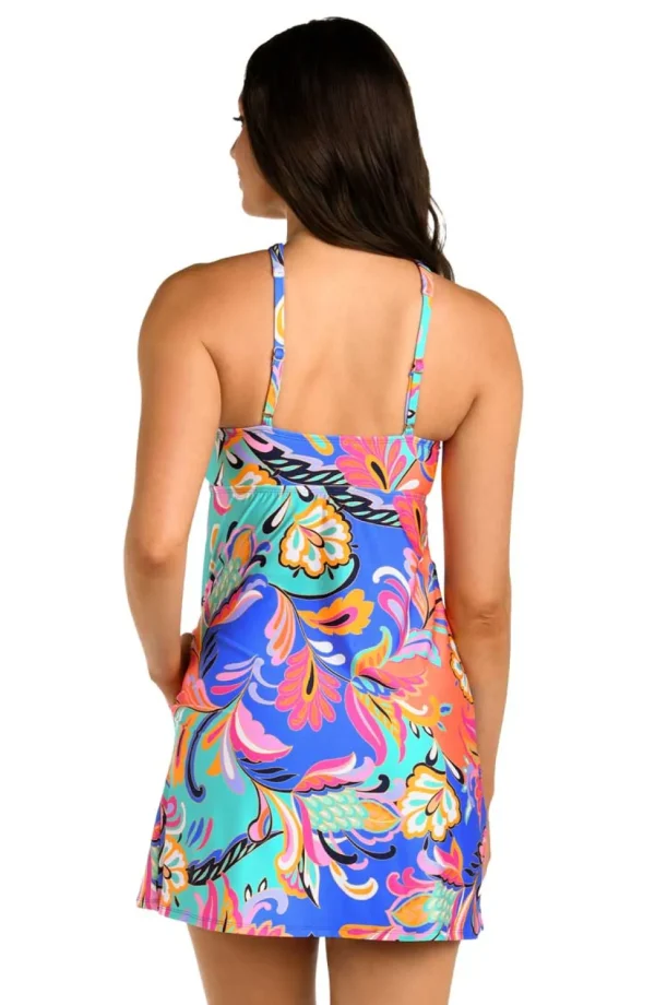24th & Ocean: Prima Paisley High Neck Shift Dress