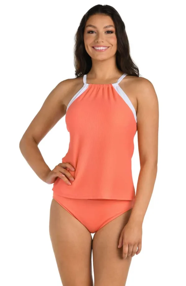 24th & Ocean: Santorini Block High Neck Tankini Top