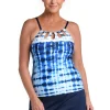 24th & Ocean: Sea's The Dye Cutout High Neck Tankini Top