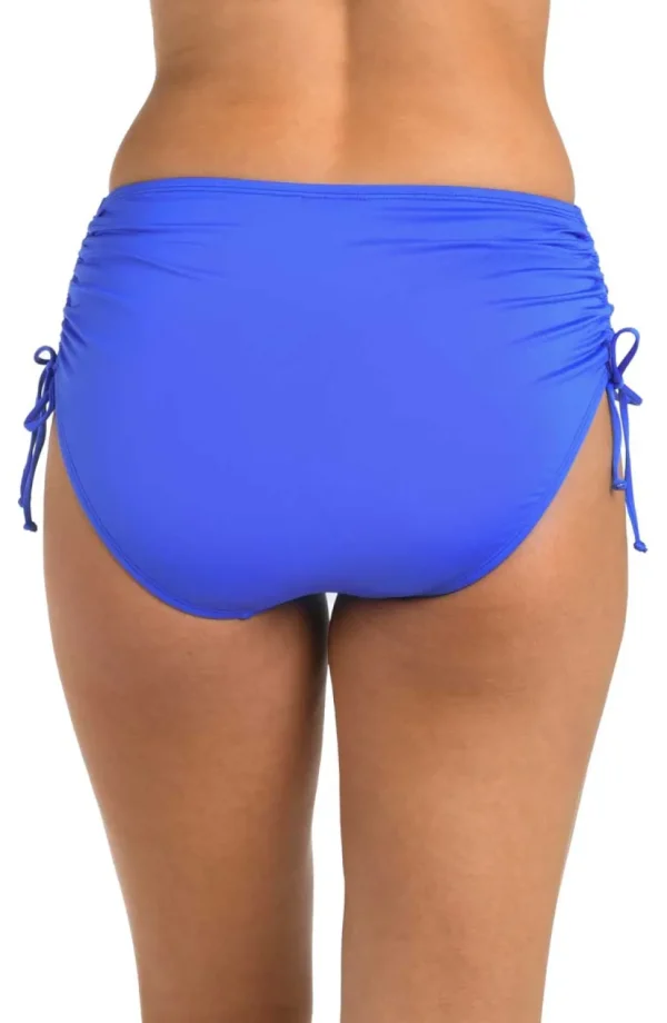 24th & Ocean: Solid Mid Rise Adjustable Side Tie Bikini Bottom