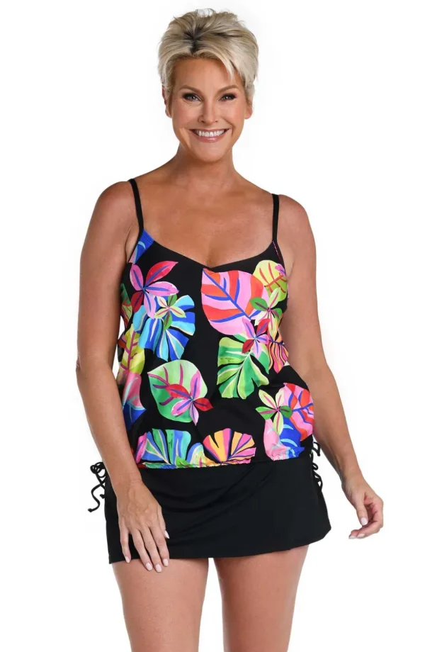 24th & Ocean: Tropiflage Blouson Tankini Top