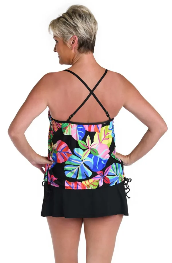 24th & Ocean: Tropiflage Blouson Tankini Top