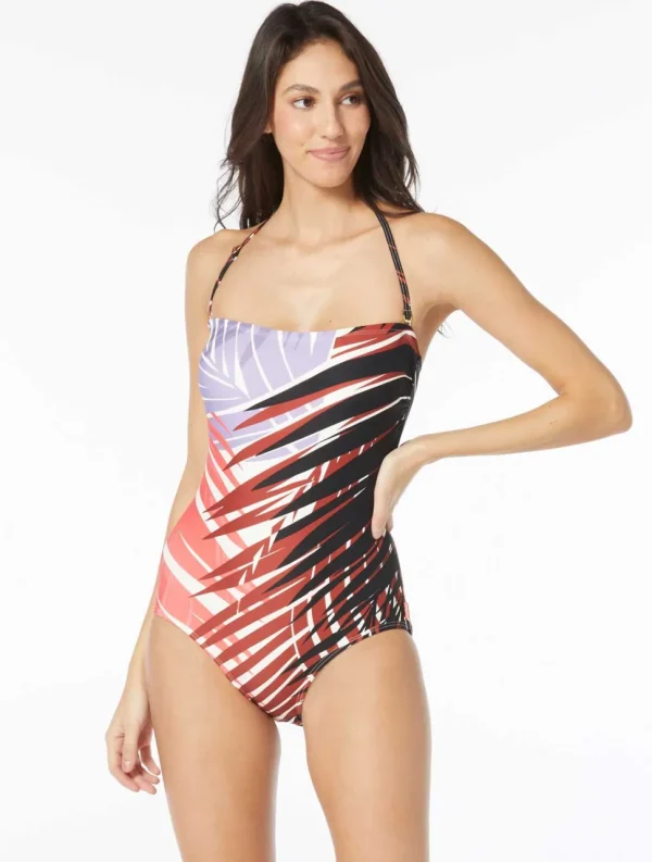 Vince Camuto: One Piece Riviera Palm Bandeau Swimsuit