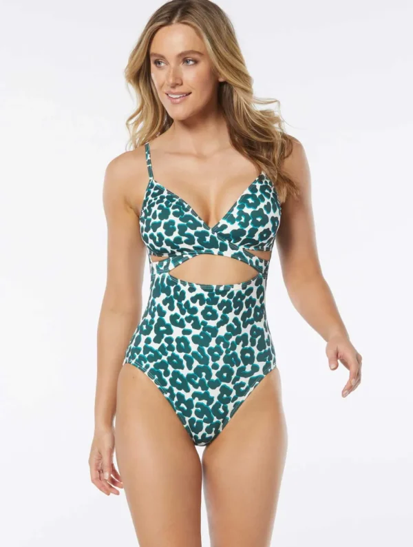 Vince Camuto: One Piece Seaside Leopard Wrap Mio